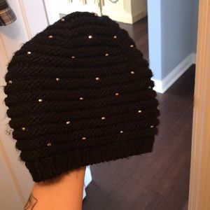 Girly black beanie